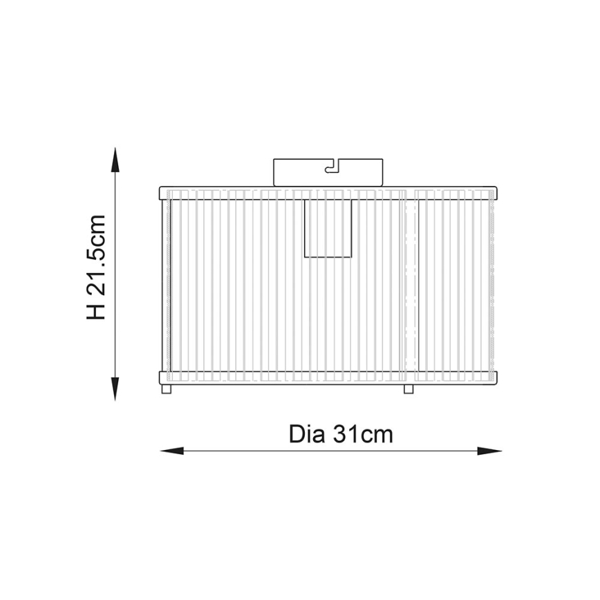 Endon 106265 - Таванно осветително тяло RIDGETON 1xE27/10W/230V, месинг