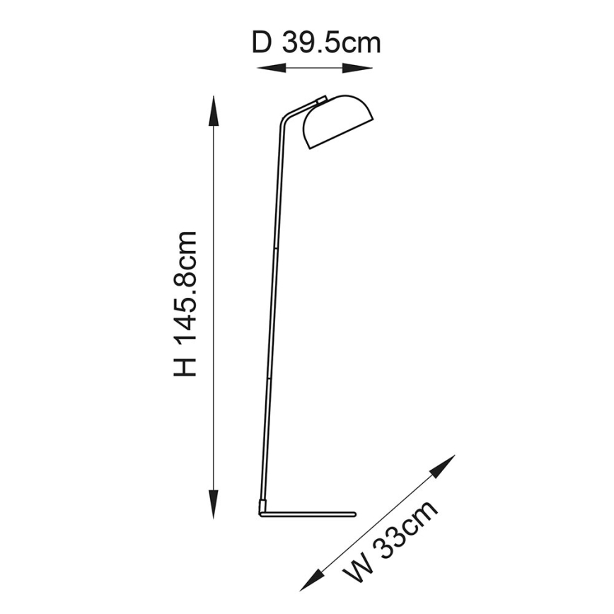 Endon 106337 - Подова лампа BRAIR 1xE27/10W/230V черна