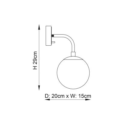 Endon 106664 - Аплик ONTARIO 1xE14/7W/230V черен/опушен