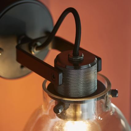 Endon 107011 - Стенно насочваемо спот осветително тяло URBAN 1xE27/10W/230V черно/опушено черно