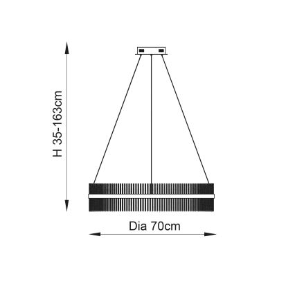 Endon 107108 - LED полилей на кабел LED/56W/230V 3000K лъскав хром