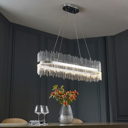 Endon 107109 - LED полилей на тънък кабел LED/47W/230V 3000K лъскав хром