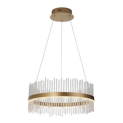 Endon 107671 - LED Димируем пендел ADRIEL LED/41W/230V 3000K Ø 51 см златист/прозрачен