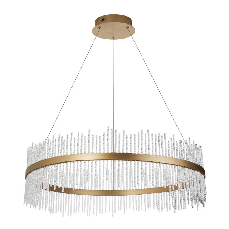 Endon 107672 - LED димируема люстра на кабел ADRIEL LED/83W/230V 3000K Ø 89 cm златиста/прозрачна