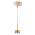 Endon 110724 - Лампион HIGHCLERE 1xE14/40W/230V бежов/месинг Ø 47 cm