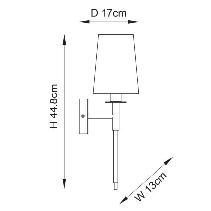 Endon 110738 - Настенно осветително тяло 1xE14/6W/230V бяло/златисто