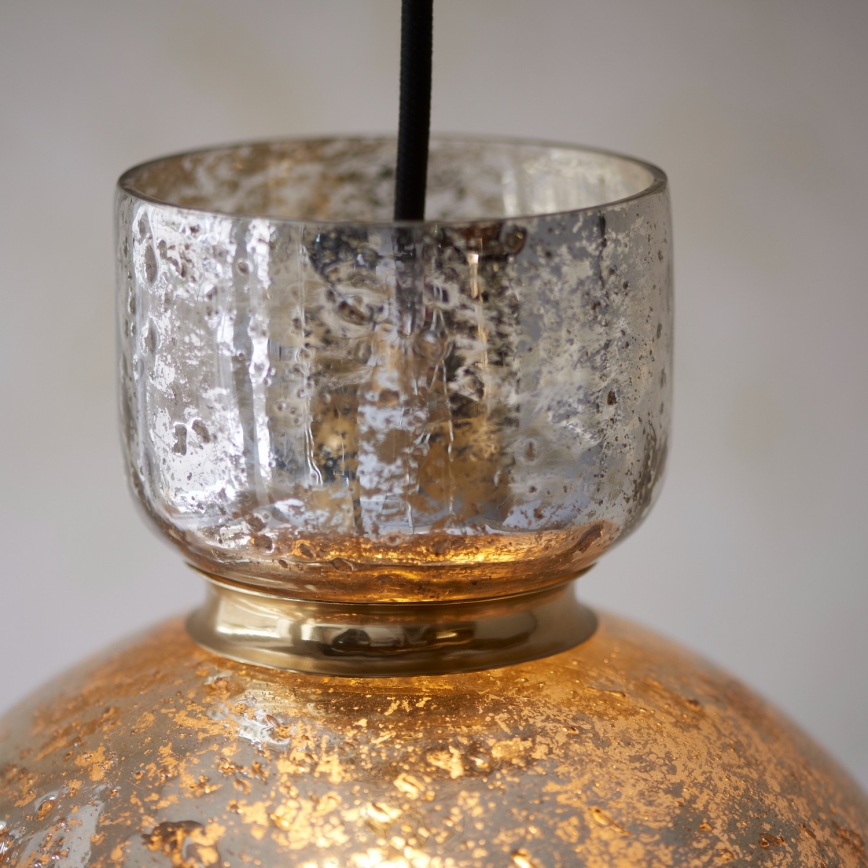 Endon 111336 - Пендел на кабел 1xE27/10W/230V златист/димчато черно