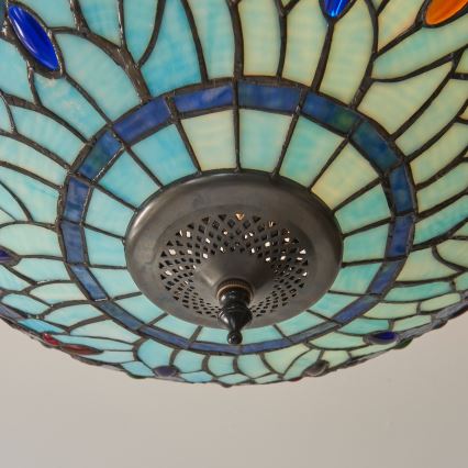 Endon 111897 - Плафонен полилей Tiffany DRAGONFLY 3xE27/10W/230V пр. 41 cm