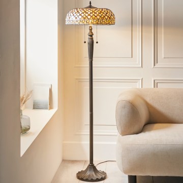 Endon 111921 - Торшер Tiffany MILLE FEUX 2xE27/10W/230V pr. 45 cm