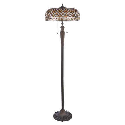 Endon 111921 - Торшер Tiffany MILLE FEUX 2xE27/10W/230V pr. 45 cm
