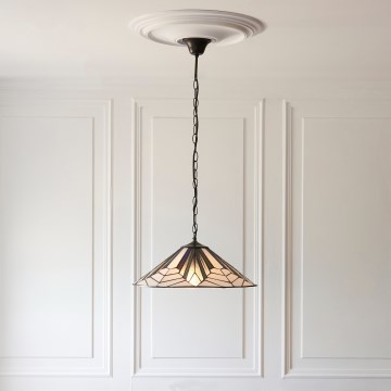 Endon 111922 - Полилей на верига Tiffany ASTORIA 3xE27/10W/230V Ø 48 см