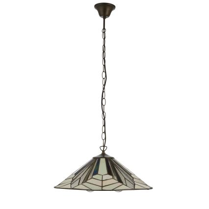 Endon 111922 - Полилей на верига Tiffany ASTORIA 3xE27/10W/230V Ø 48 см