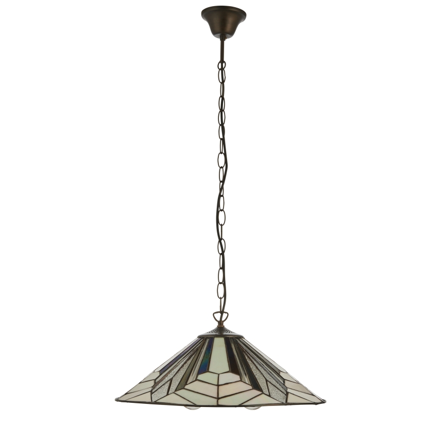 Endon 111922 - Полилей на верига Tiffany ASTORIA 3xE27/10W/230V Ø 48 см