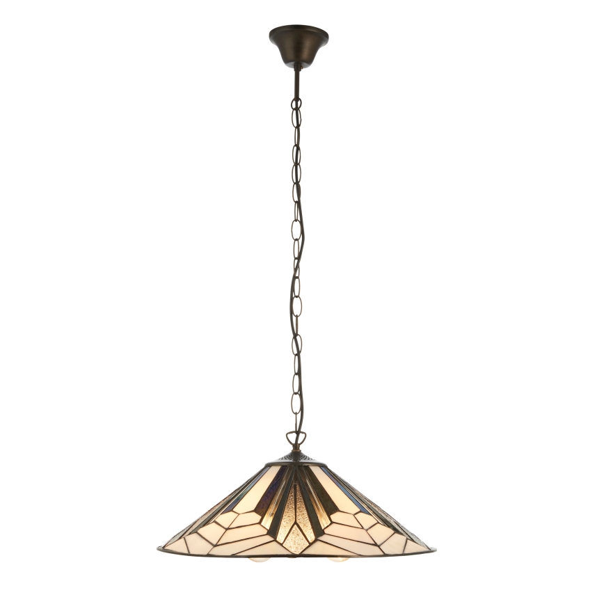 Endon 111922 - Полилей на верига Tiffany ASTORIA 3xE27/10W/230V Ø 48 см