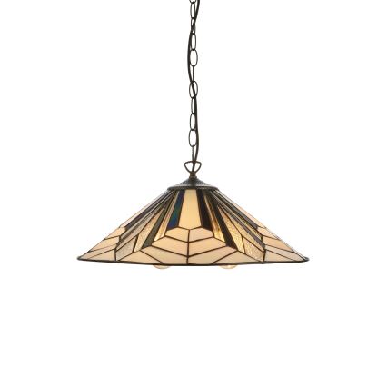 Endon 111922 - Полилей на верига Tiffany ASTORIA 3xE27/10W/230V Ø 48 см