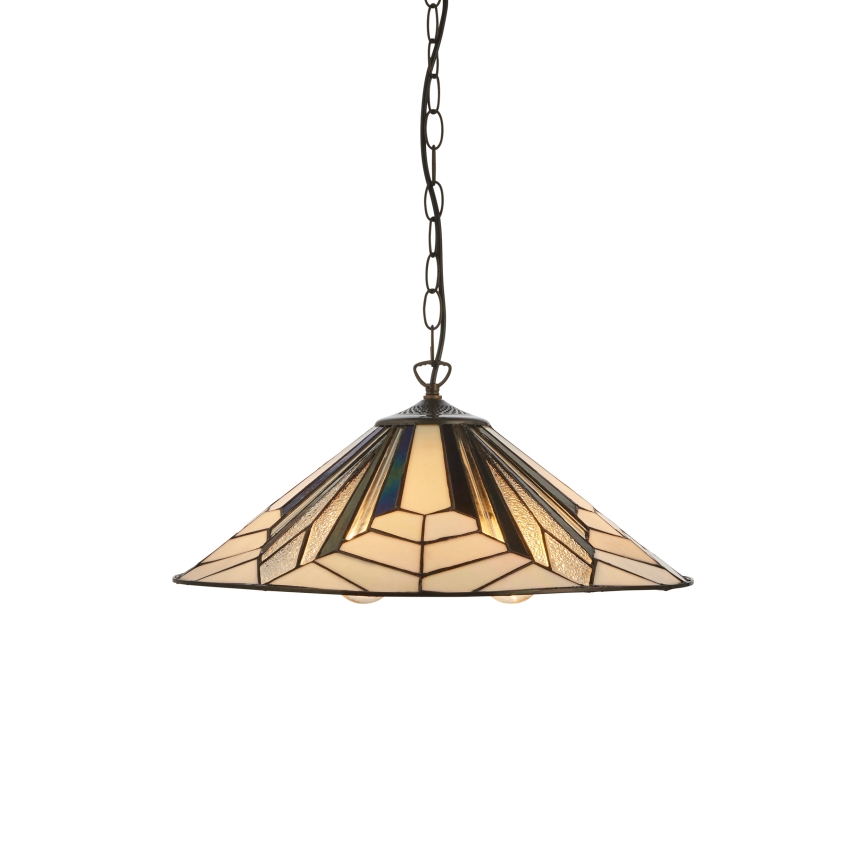 Endon 111922 - Полилей на верига Tiffany ASTORIA 3xE27/10W/230V Ø 48 см