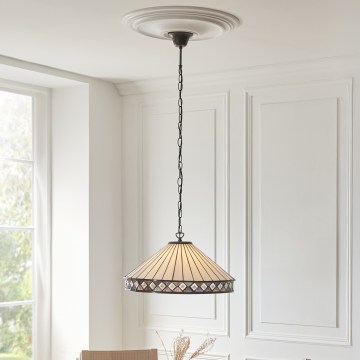 Endon 111961 - Полилей на верига Tiffany FARGO 3xE27/10W/230V pr. 50 cm