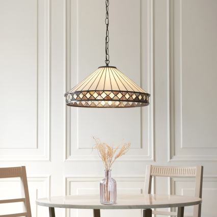 Endon 111961 - Полилей на верига Tiffany FARGO 3xE27/10W/230V pr. 50 cm