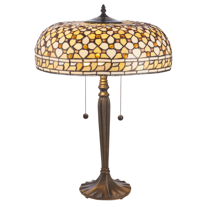 Endon 112178 - Настолна лампа Tiffany MILLE FEUX, 2xE14/40W/230V, диаметър 45 см