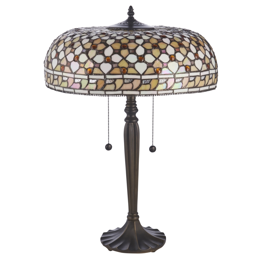 Endon 112178 - Настолна лампа Tiffany MILLE FEUX, 2xE14/40W/230V, диаметър 45 см
