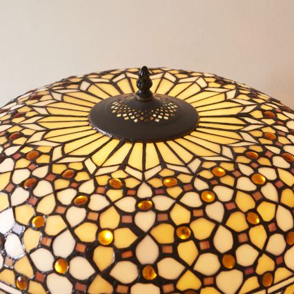 Endon 112178 - Настолна лампа Tiffany MILLE FEUX, 2xE14/40W/230V, диаметър 45 см