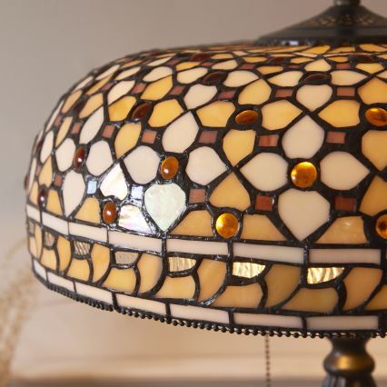 Endon 112178 - Настолна лампа Tiffany MILLE FEUX, 2xE14/40W/230V, диаметър 45 см
