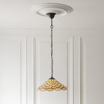 Endon 112226 - Полилей на верига Tiffany PEARL 1xE27/10W/230V Ø 45 см