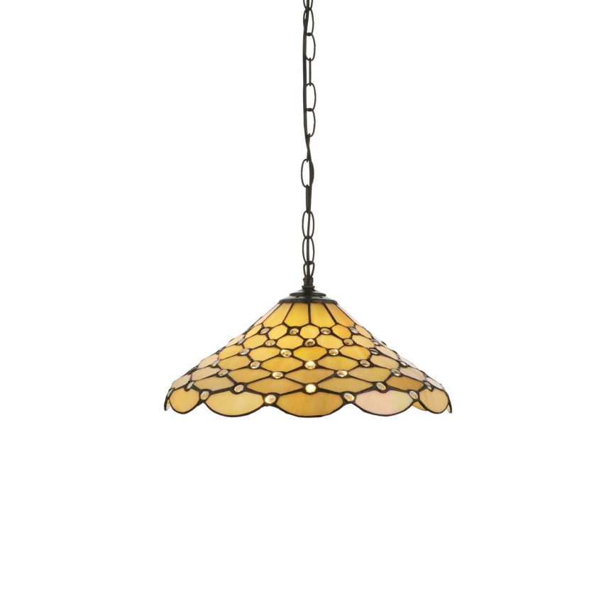 Endon 112226 - Полилей на верига Tiffany PEARL 1xE27/10W/230V Ø 45 см