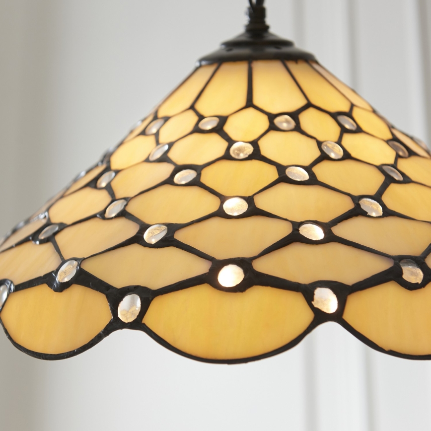 Endon 112226 - Полилей на верига Tiffany PEARL 1xE27/10W/230V Ø 45 см