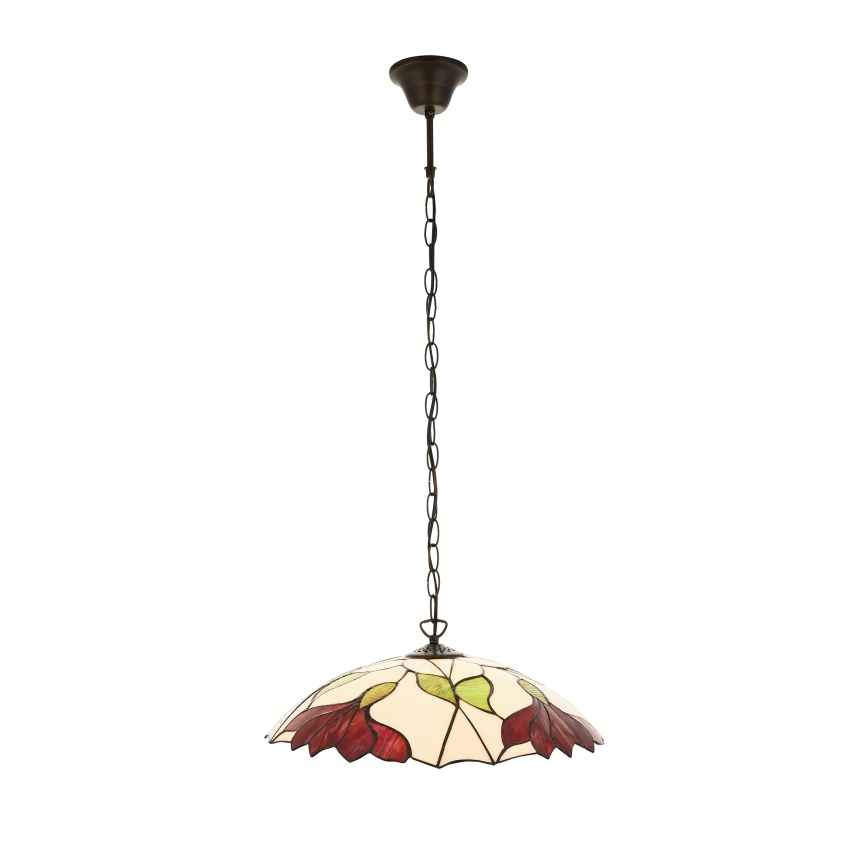 Endon 112246 - Полилей на верига Tiffany BOTANICA 1xE27/60W/230V, диаметър 45 см