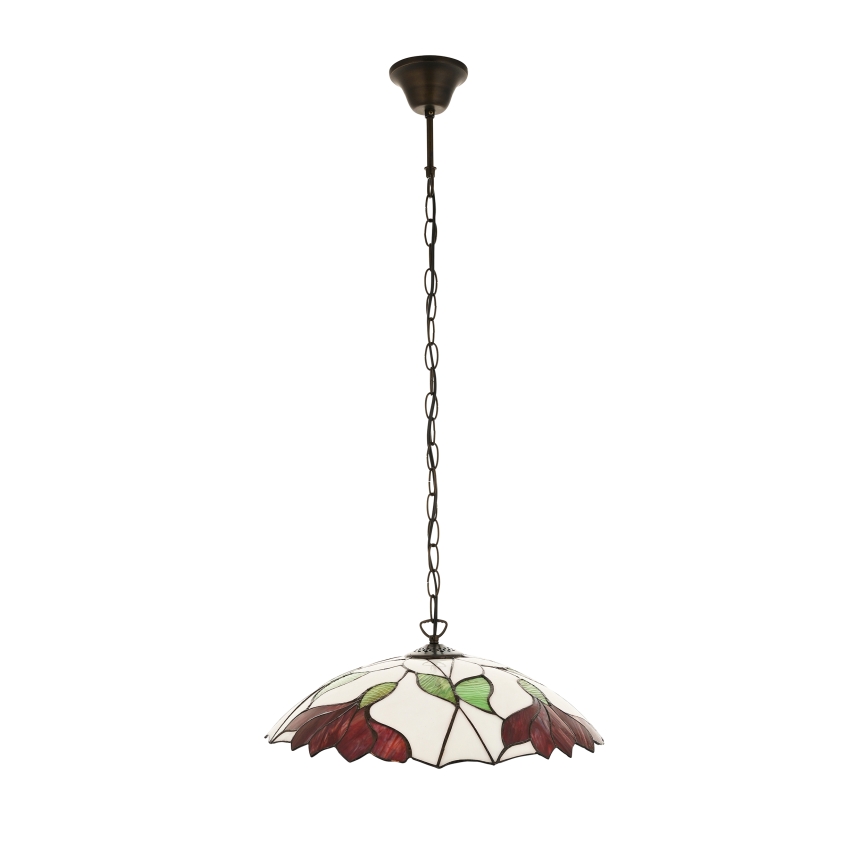 Endon 112246 - Полилей на верига Tiffany BOTANICA 1xE27/60W/230V, диаметър 45 см