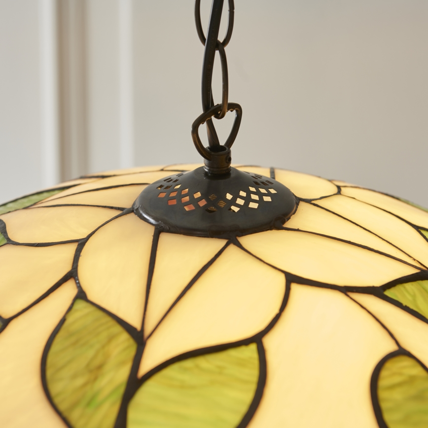 Endon 112246 - Полилей на верига Tiffany BOTANICA 1xE27/60W/230V, диаметър 45 см