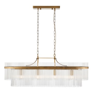 Endon 112573 - Пендел MARIETTA 4xE14/6W/230V месинг/прозрачен