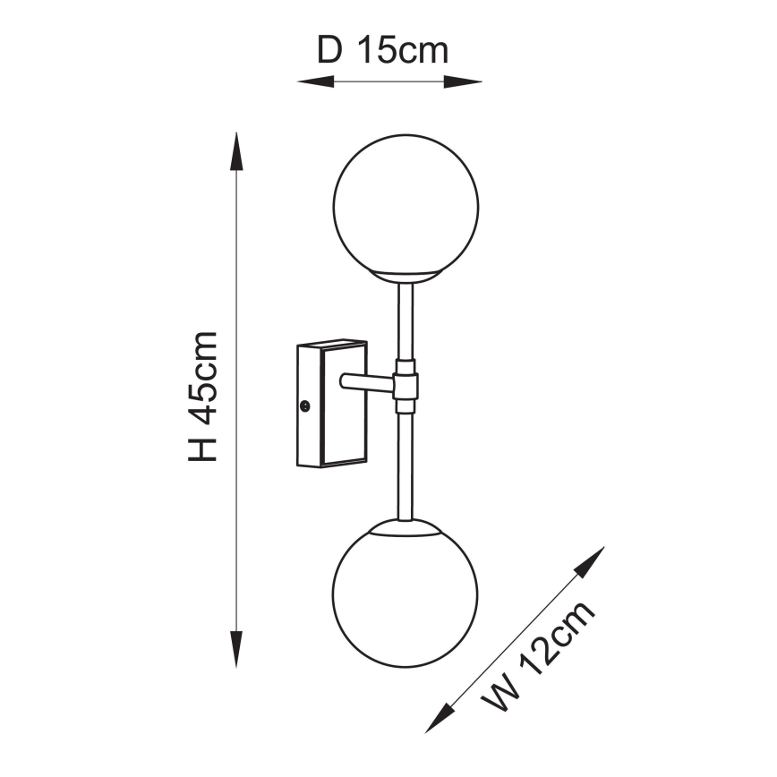 Endon 114042 - Стенно осветително тяло 2xG9/3,2W/230V златисто