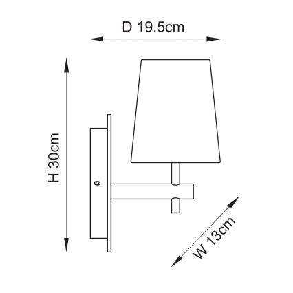 Endon 114200 - Настенна лампа 1xE14/7W/230V бежова/златна