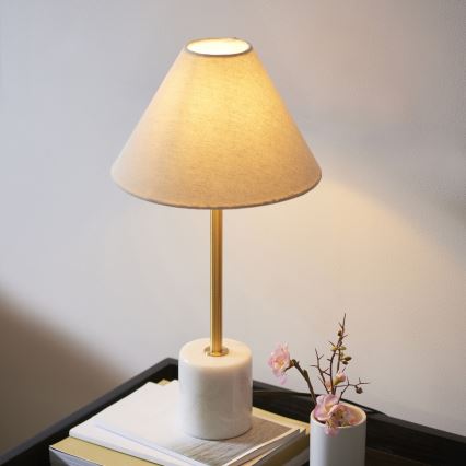 Endon 114211 - Настолна лампа 1xE14/7W/230V бежова/месинг