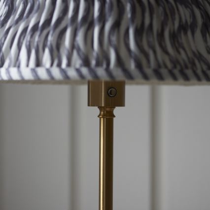 Endon 114785 - LED димируема презареждаема стояща лампа BURLEY LED/1,5W/5V 3600 mAh месинг/сива