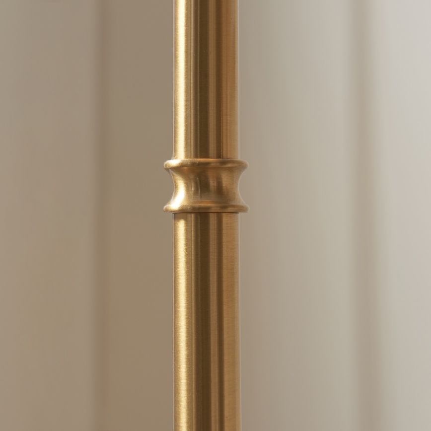 Endon 114785 - LED димируема презареждаема подова лампа BURLEY LED/1,5W/5V 3600 mAh месинг/сива