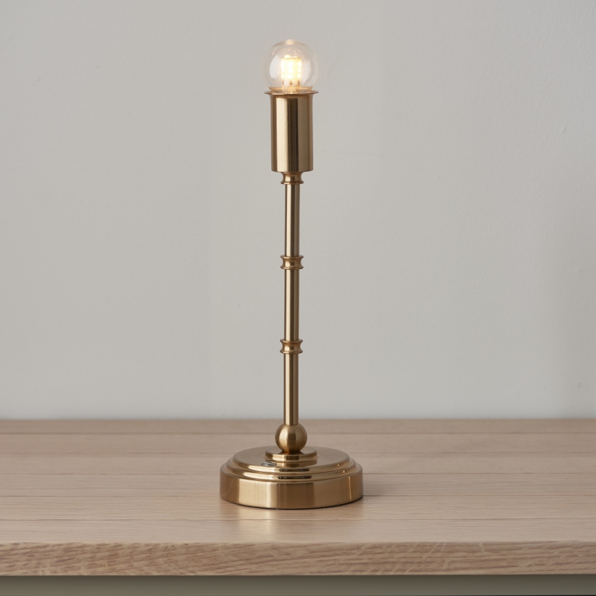 Endon 114796 - LED Димируема акумулаторна настолна лампа BURLEY LED/1,5W/5V месинг/син