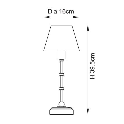 Endon 114796 - LED Димируема акумулаторна настолна лампа BURLEY LED/1,5W/5V месинг/син