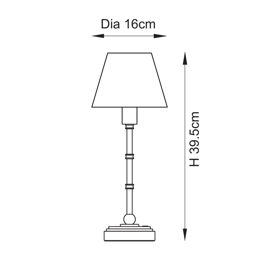 Endon 114796 - LED Димируема акумулаторна настолна лампа BURLEY LED/1,5W/5V месинг/син