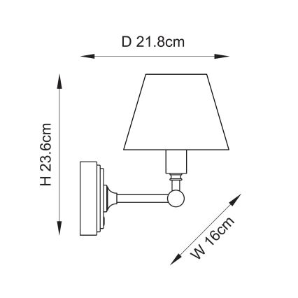Endon 114817 - LED Димируем акумулаторен стена лампа BURLEY LED/1,5W/5V месинг/розов