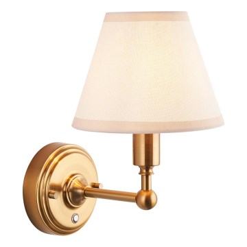 Endon 114830 - LED Димируем акумулаторен стена лампа BURLEY LED/1,5W/5V 3600 mAh месинг/кремав