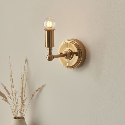 Endon 114831 - LED Димируем акумулаторен стена лампа BURLEY LED/1,5W/5V месинг/бежов