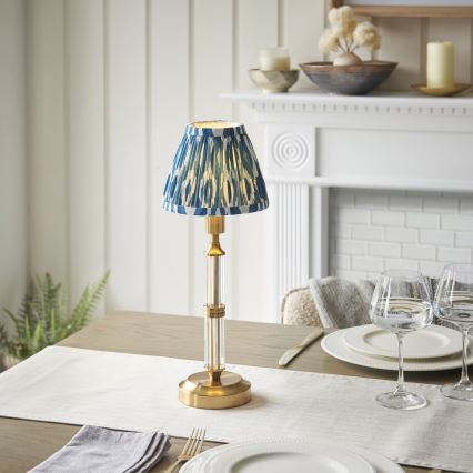 Endon 114846 - LED Димируема акумулаторна настолна лампа MORTON LED/1,5W/5V 3600 mAh месинг/син