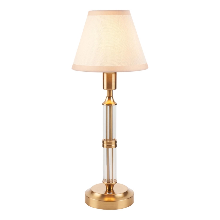 Endon 114849 - LED Димируема акумулаторна настолна лампа MORTON LED/1,5W/5V 3600 mAh месинг/бежов