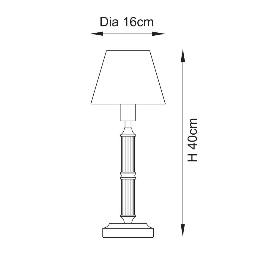Endon 114849 - LED Димируема акумулаторна настолна лампа MORTON LED/1,5W/5V 3600 mAh месинг/бежов