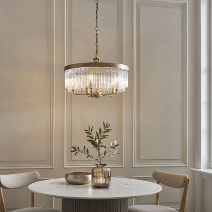 Endon 119110 - Полилей на верига CLERMONT 5xE14/6W/230V месинг