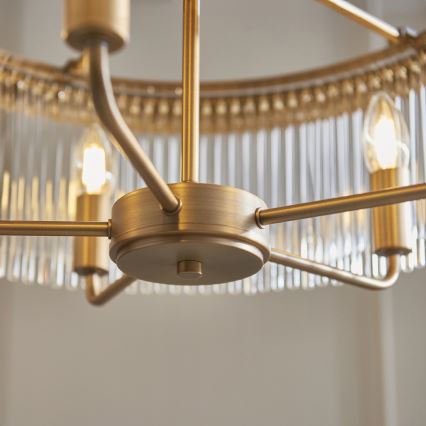 Endon 119110 - Полилей на верига CLERMONT 5xE14/6W/230V месинг