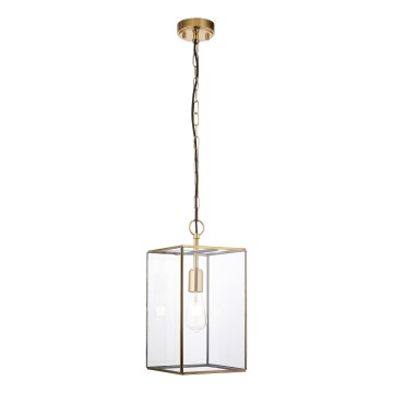 Endon 119141 - Полилей с верига HAMMOND 1xE27/10W/230V 21,5x21,5 см месинг